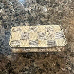 Louis Vuitton Damier Azur Check Canvas Beige and Blue Wallet